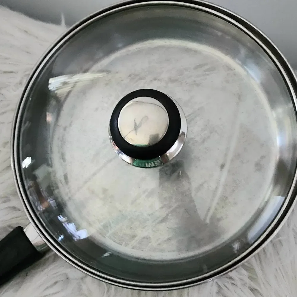 Tramontina 8.5 inch frying pan with glass lid